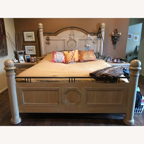 Used Lexington Furniture Natural Wood King Bed for sale on AptDeco