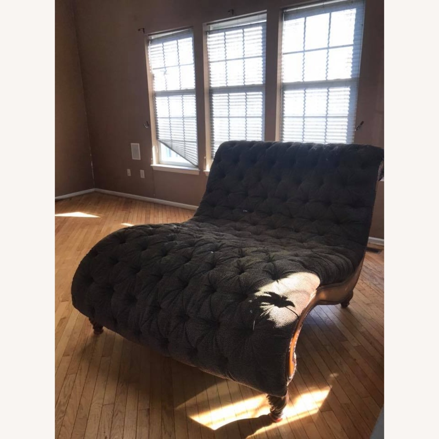 Raymour & Flanigan Duchess Fabric Chaise Lounge - image-3