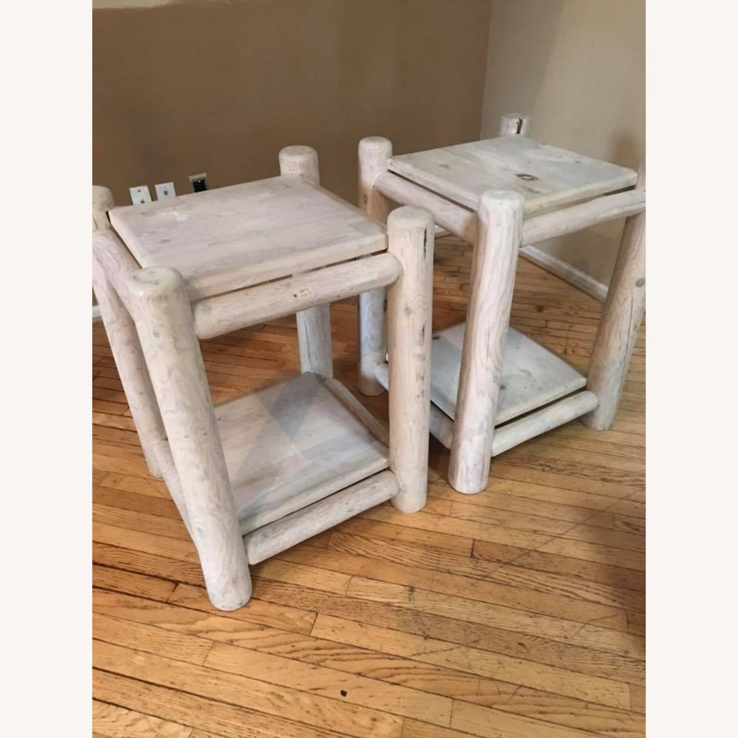 Natural Wood Side Tables - image-0