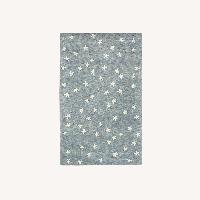 Pottery Barn Blue Starry Wool Rug and Pad 5' x 8'