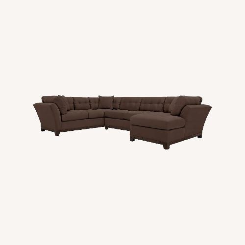 Used Raymour & Flanigan Cindy Crawford Dark Gray 3+ Piece Sectional for sale on AptDeco