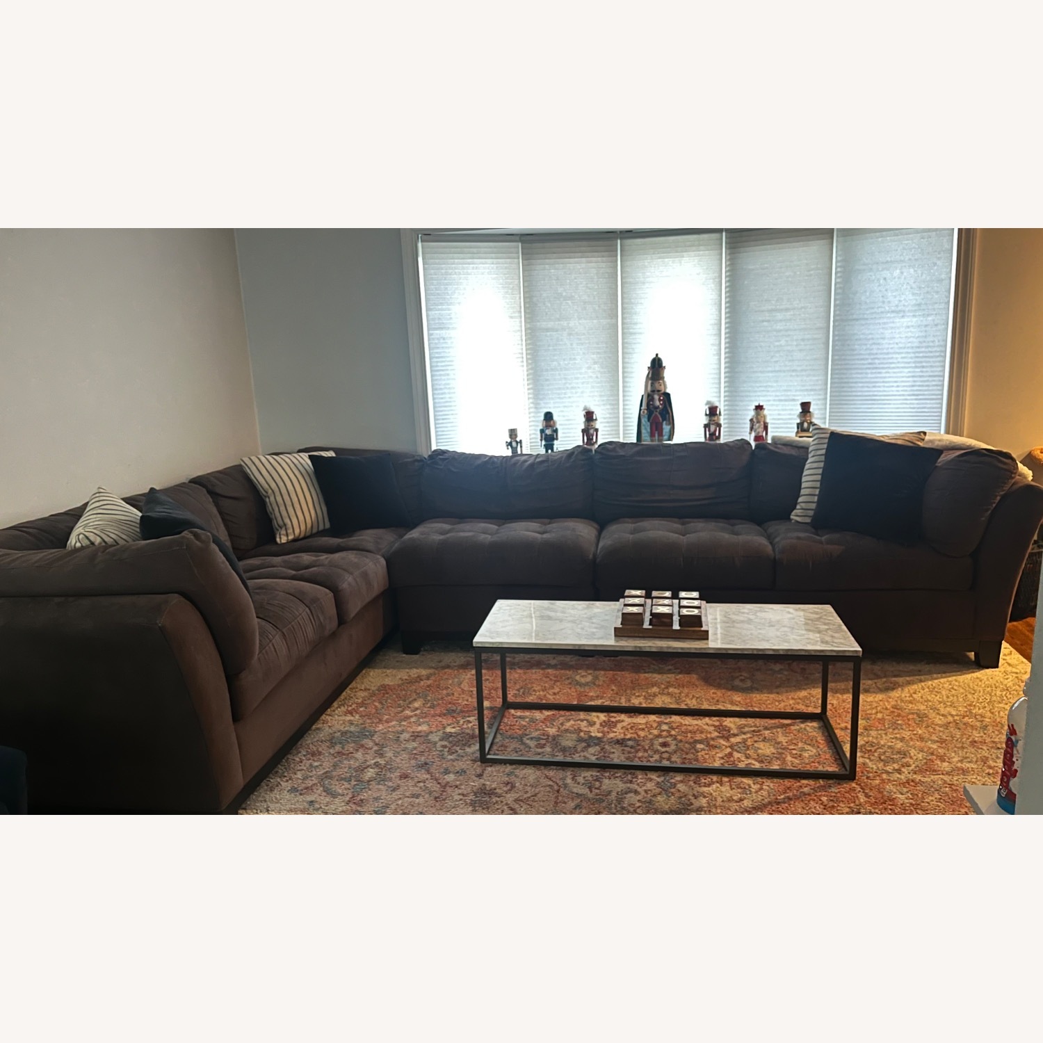 Raymour & Flanigan Cindy Crawford Dark Gray 3+ Piece Sectional - image-1