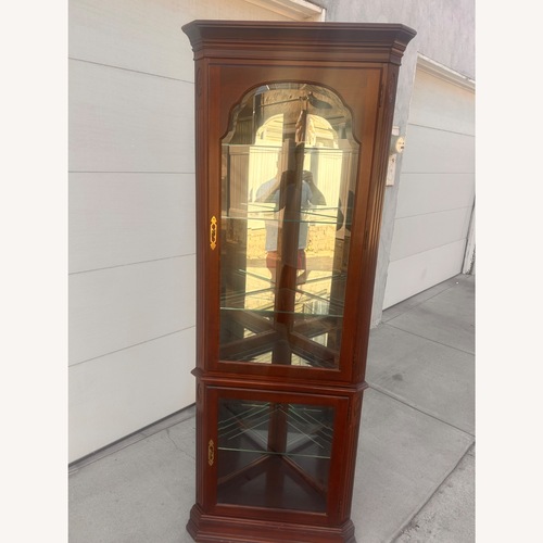 Used Ethan Allen Dark Brown Wood Bookcase for sale on AptDeco