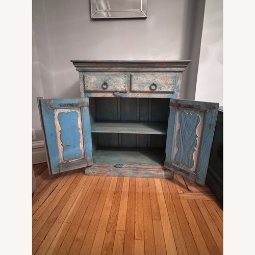 Used Vintage/Antique Finds Blue Wood Sideboard for sale on AptDeco