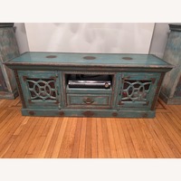 Vintage/Antique Finds Blue Wood Media Storage