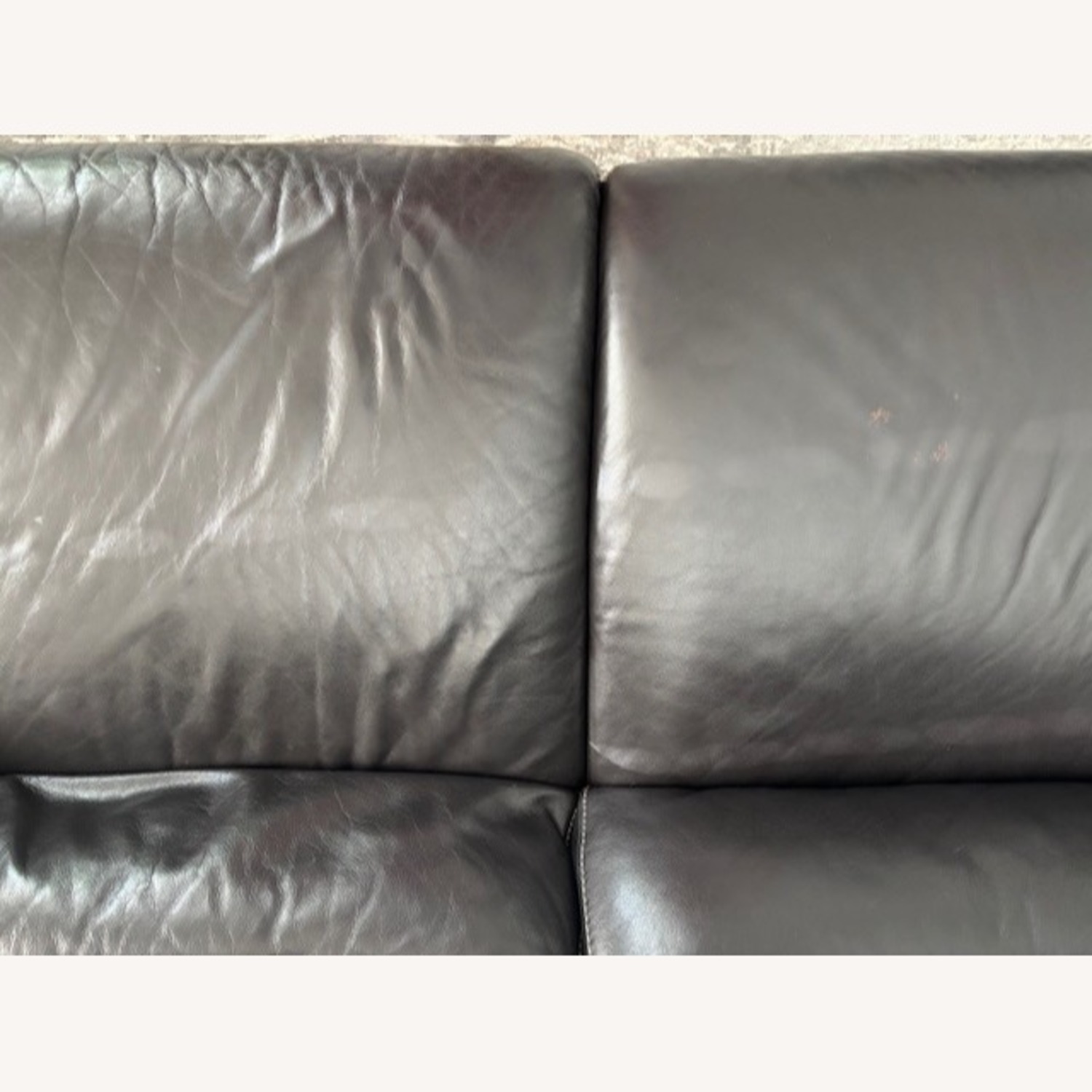 Macy's Dark Brown Leather 3+ Piece Sectional - image-6