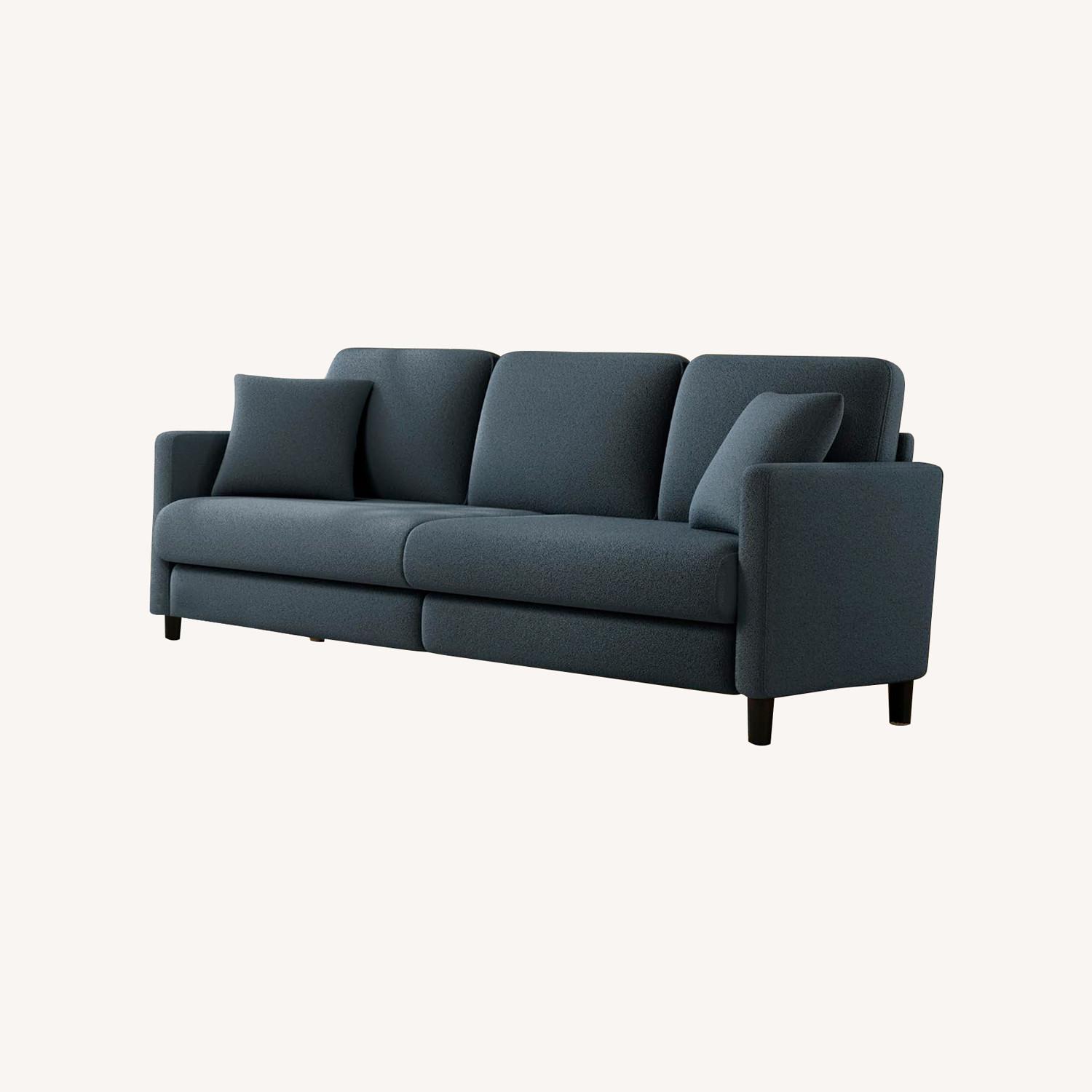Amazon Blue Wood 3+ Seater Sofa - image-0