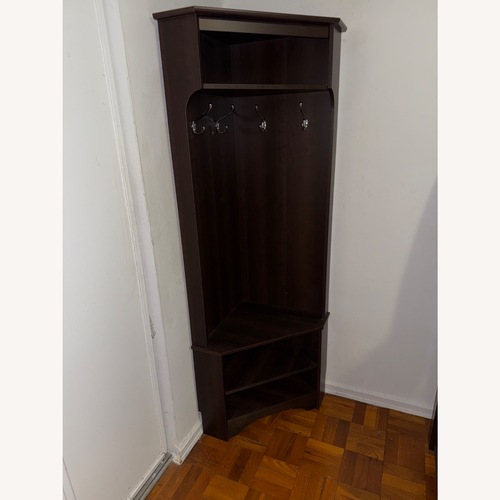 Used Amazon Dark Brown Bag Rack  for sale on AptDeco