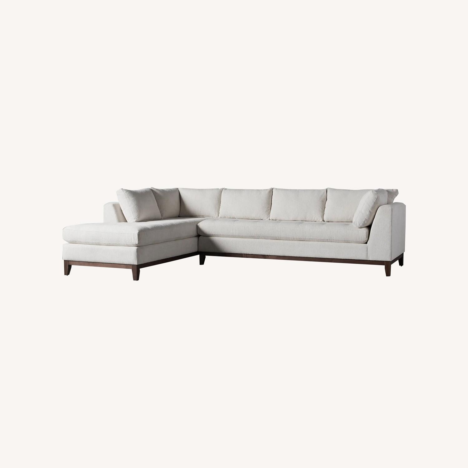 Arhaus Bryden White Fabric 2 Piece Sectional - image-0