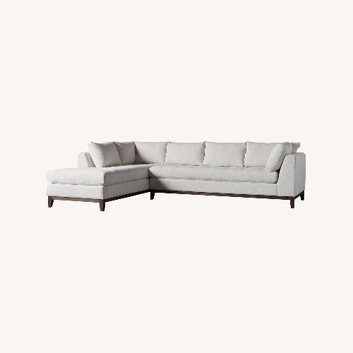 Used Arhaus Bryden White Fabric 2 Piece Sectional for sale on AptDeco
