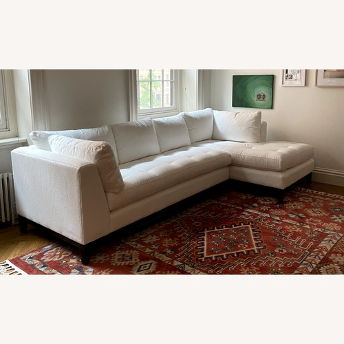Used Arhaus Bryden White Fabric 2 Piece Sectional for sale on AptDeco