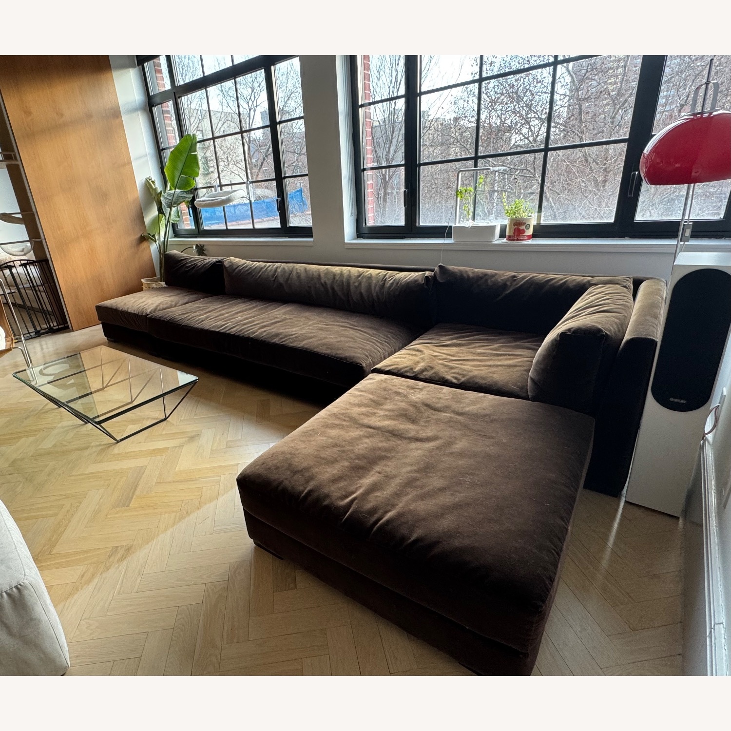 CB2 Deseo Dark Brown 3+ Piece Sectional - image-4