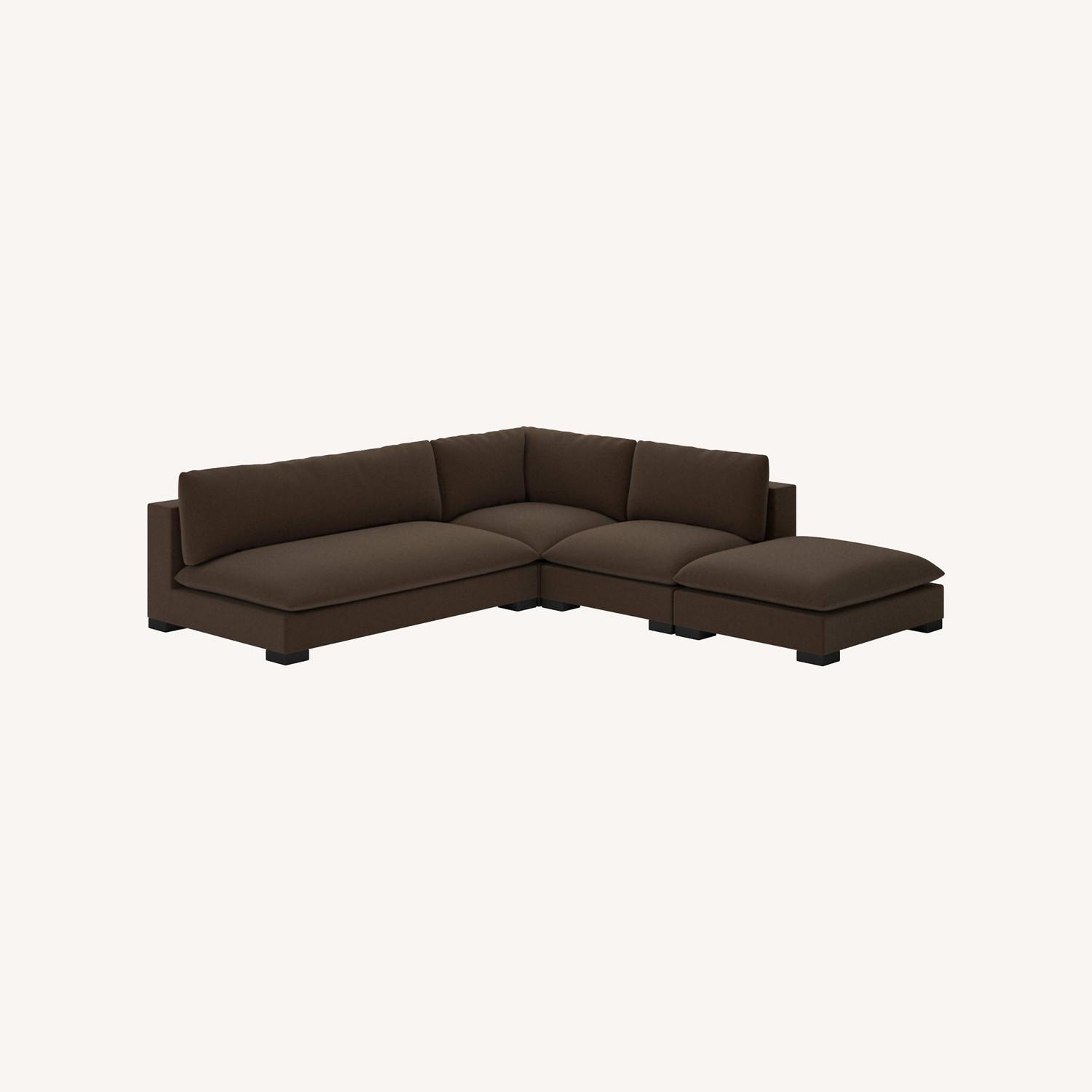 CB2 Deseo Dark Brown 3+ Piece Sectional - image-0