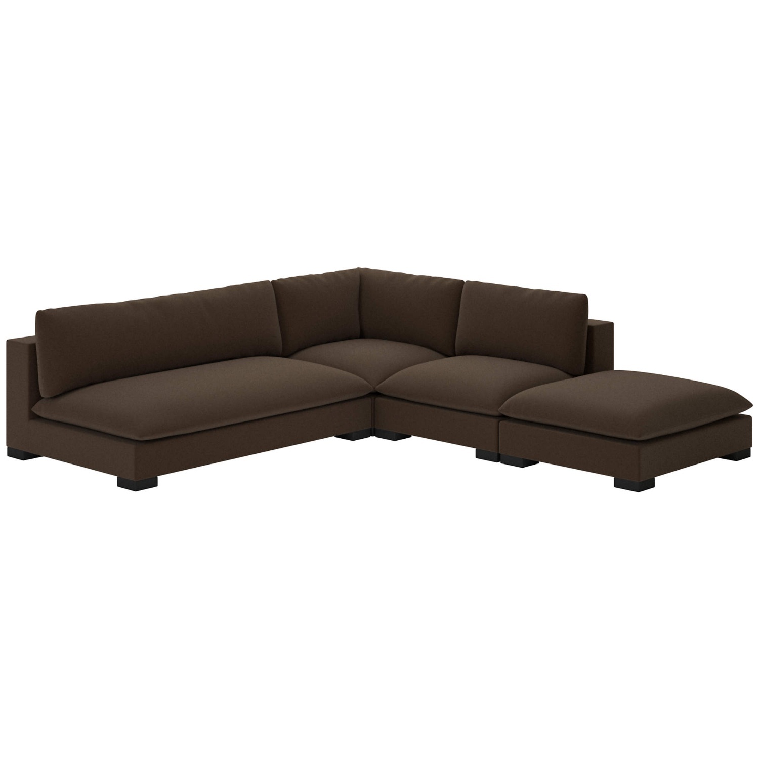 CB2 Deseo Dark Brown 3+ Piece Sectional - image-5