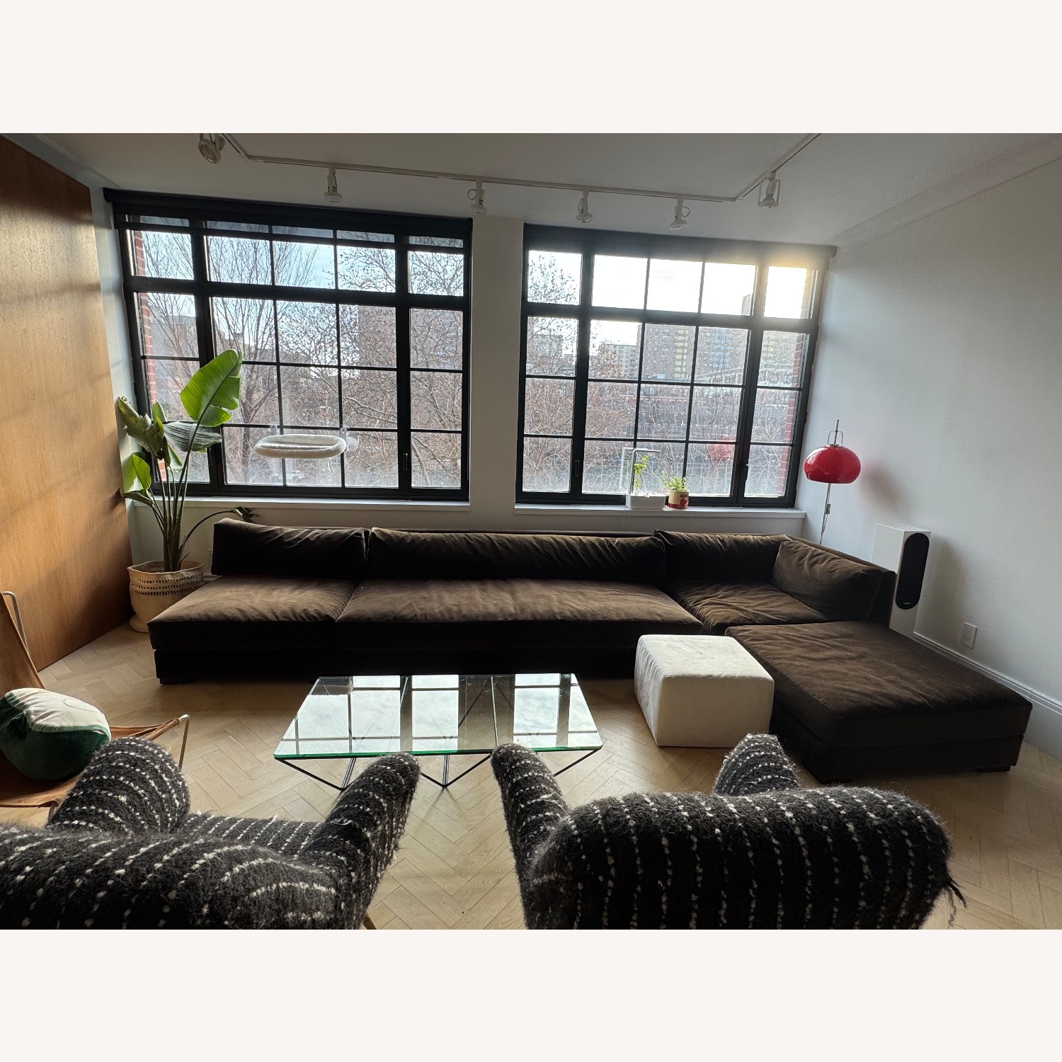 CB2 Deseo Dark Brown 3+ Piece Sectional - image-1