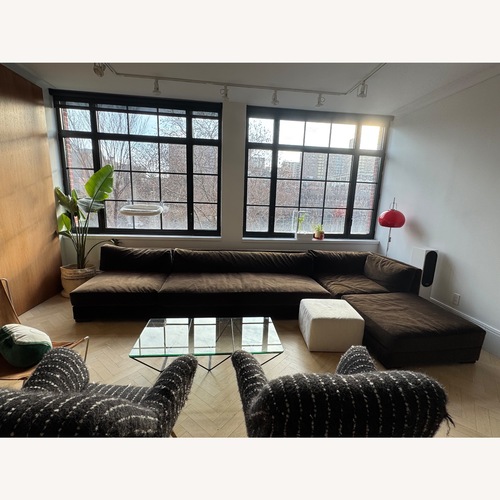 Used CB2 Deseo Dark Brown 3+ Piece Sectional for sale on AptDeco