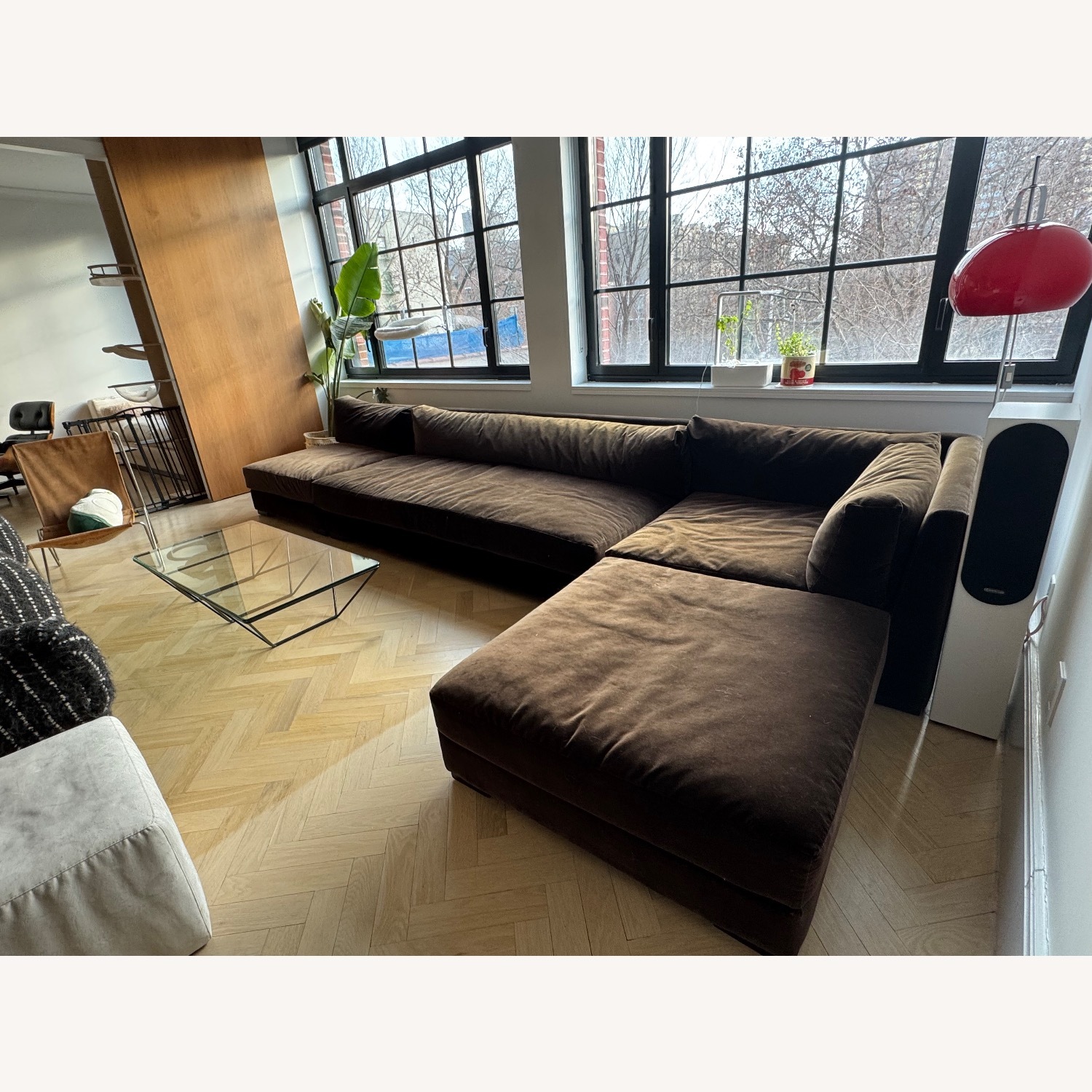 CB2 Deseo Dark Brown 3+ Piece Sectional - image-2