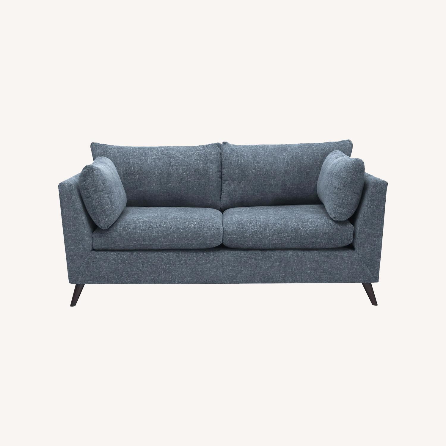 Raymour & Flanigan Blue Fabric Loveseat - image-0