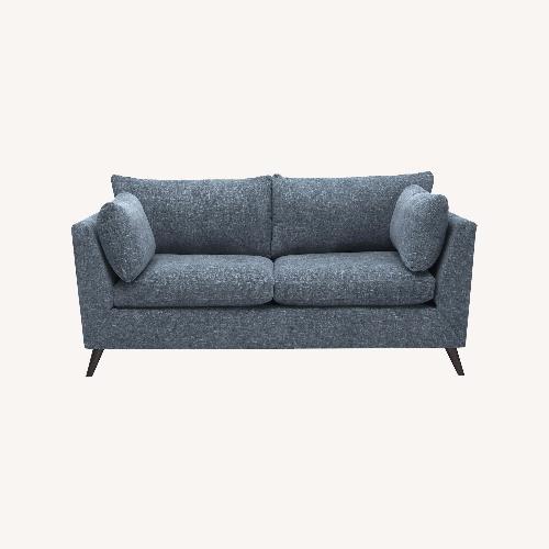 Used Raymour & Flanigan Blue Fabric Loveseat for sale on AptDeco