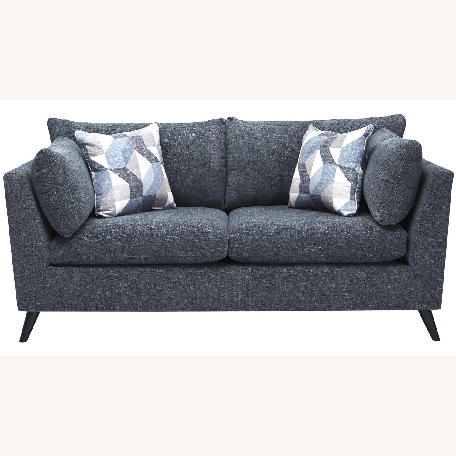 Raymour & Flanigan Blue Fabric Loveseat - image-4
