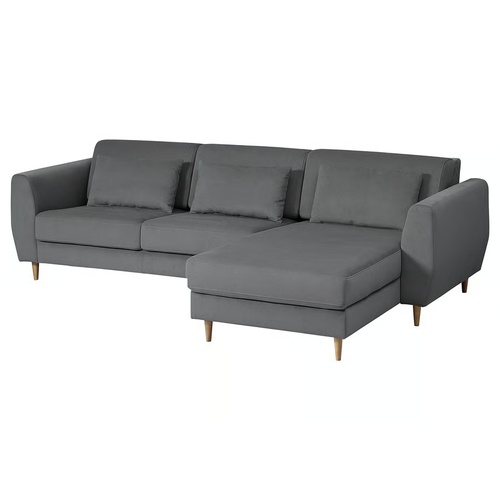 Used IKEA SLATORP Sofa with Chaise, Hakebo Dark Gray for sale on AptDeco