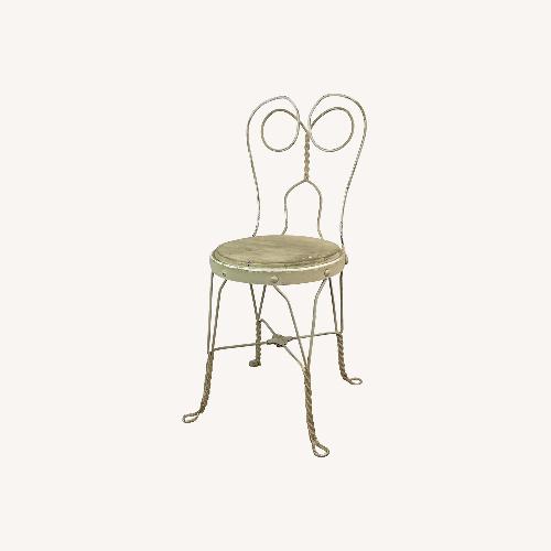 Used Classic Ice Cream Parlor Chair in Wrought Iron for sale on AptDeco