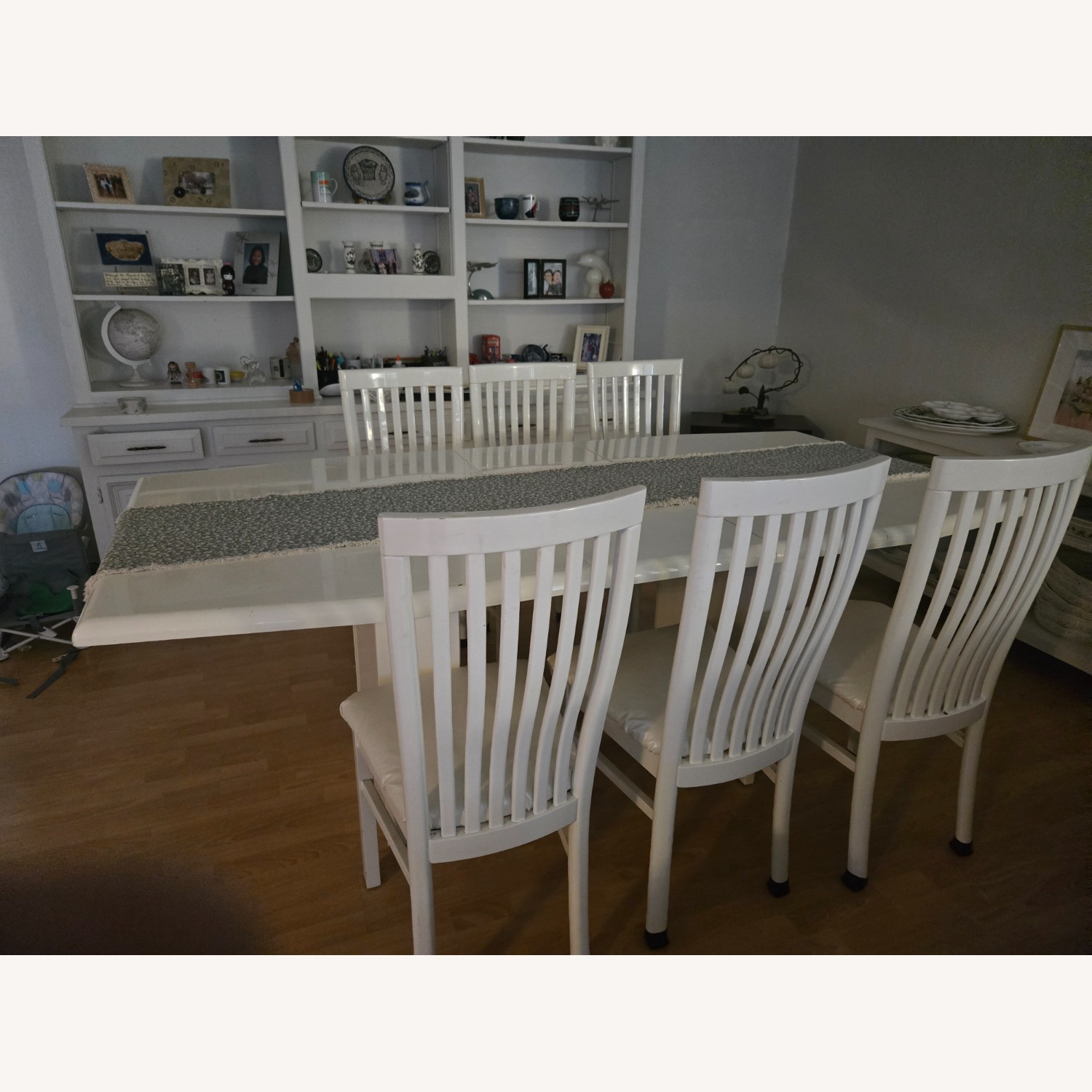 White Wood Dining Table - image-2