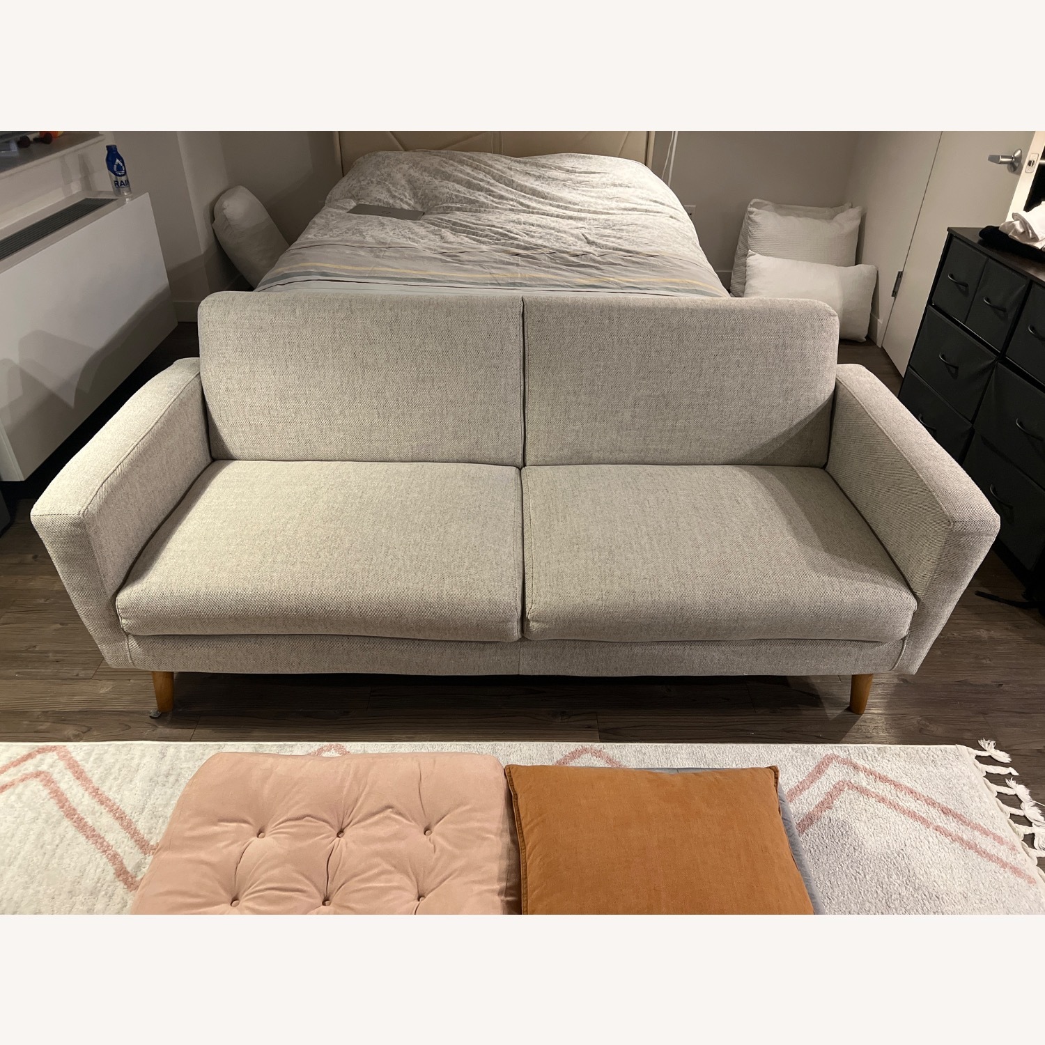 West Elm Light Gray Oliver Sofa (72") - image-1