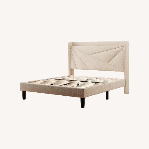 Used Natural Fabric Queen Bed for sale on AptDeco