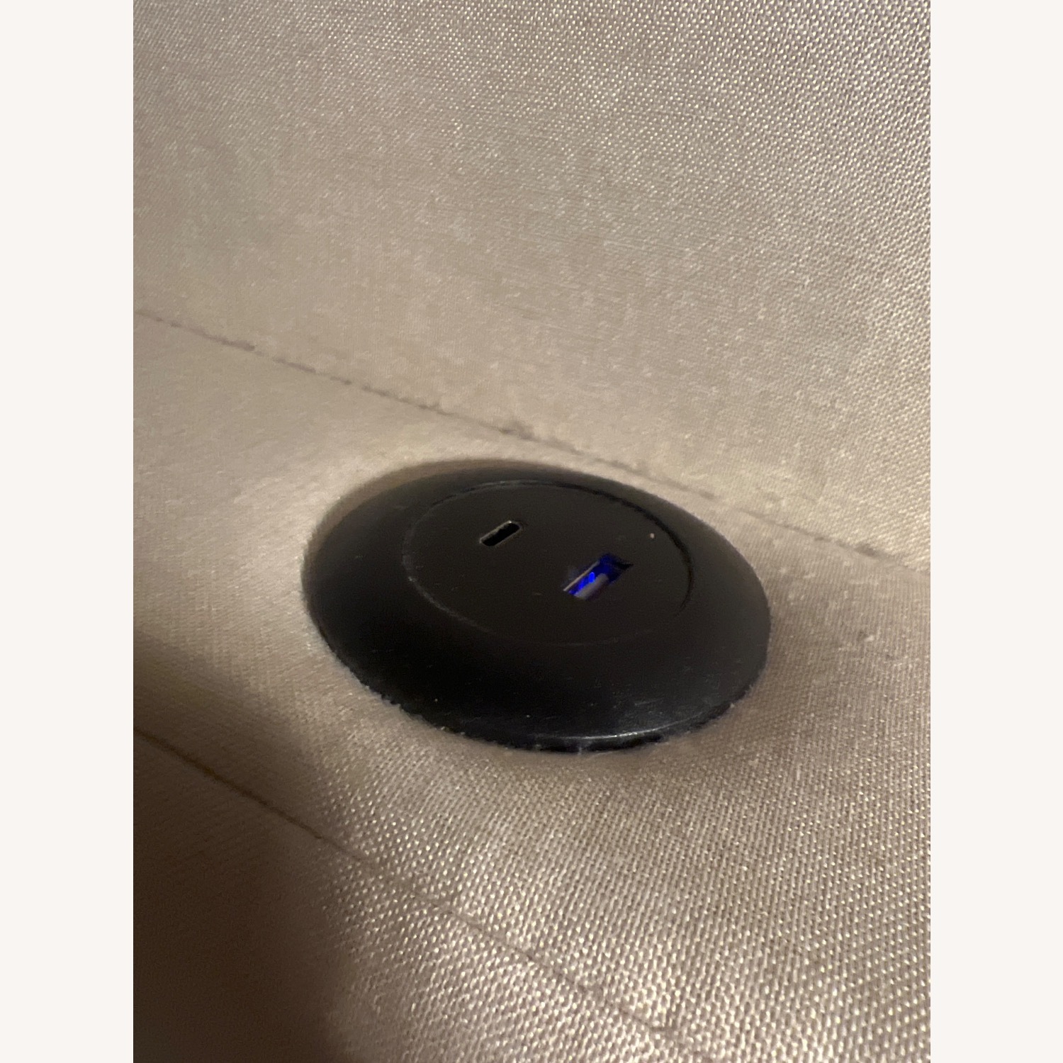 Natural Fabric Queen Bed - image-3