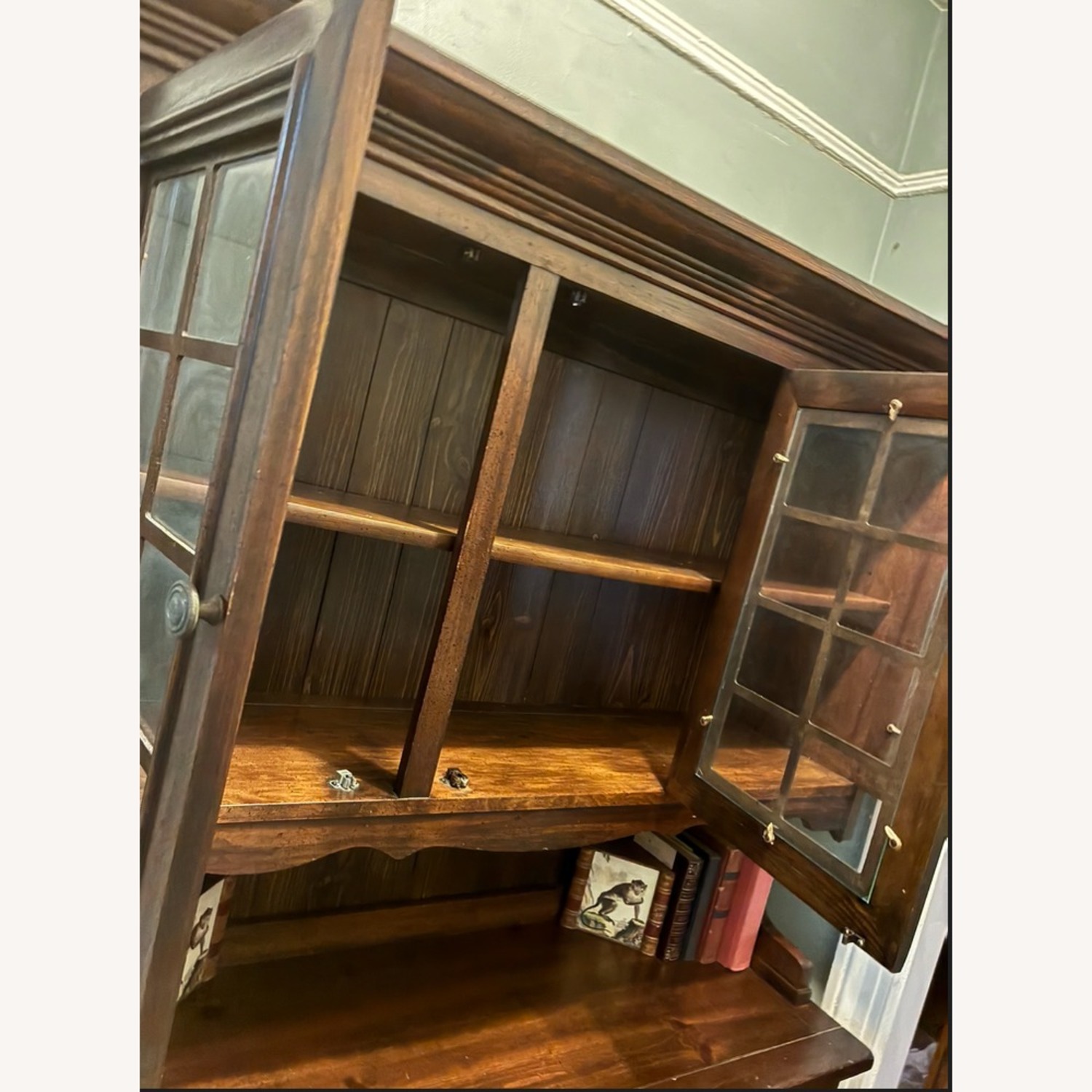 Vintage/Antique China Cabinet with Hutch/Bookshelf - image-2