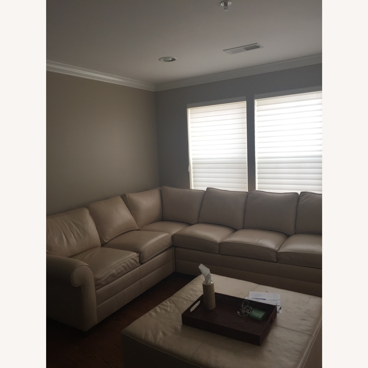 Ethan Allen Acata Three Piece Leather Sectional - image-10