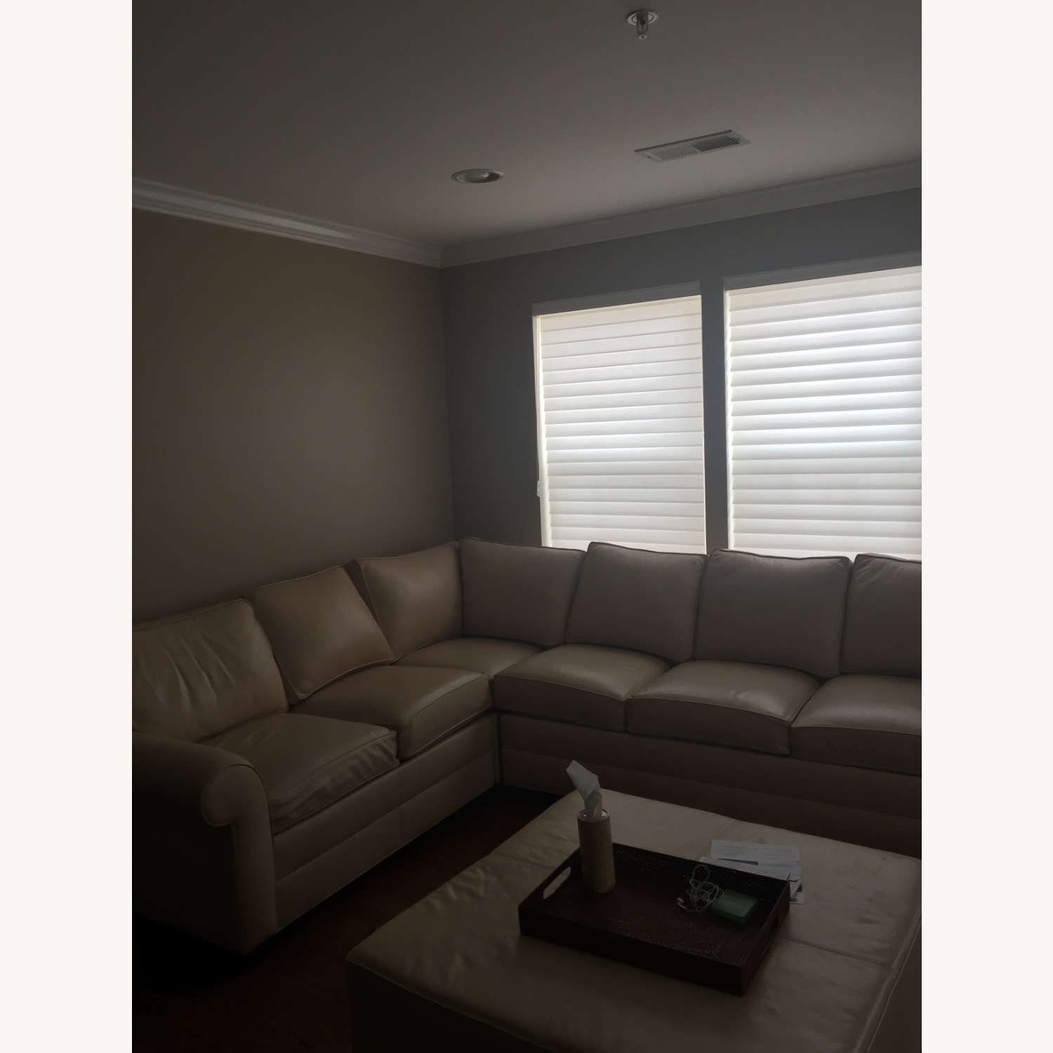 Ethan Allen Acata Three Piece Leather Sectional - image-9