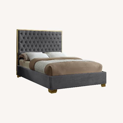 Used Spadaro Light Gray Metal King Bed for sale on AptDeco
