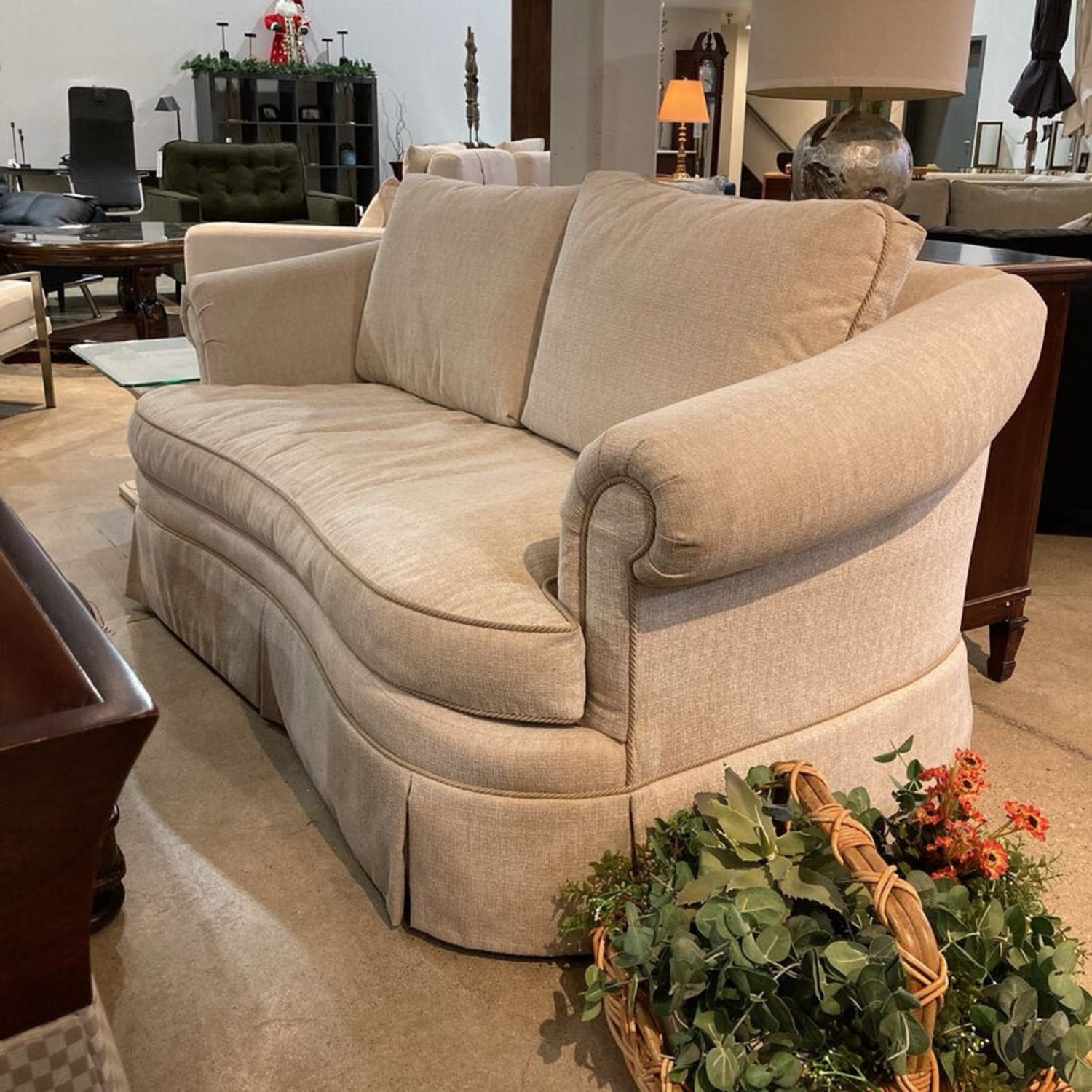 Ethan Allen Two-Seat Rollarm Loveseat - image-1