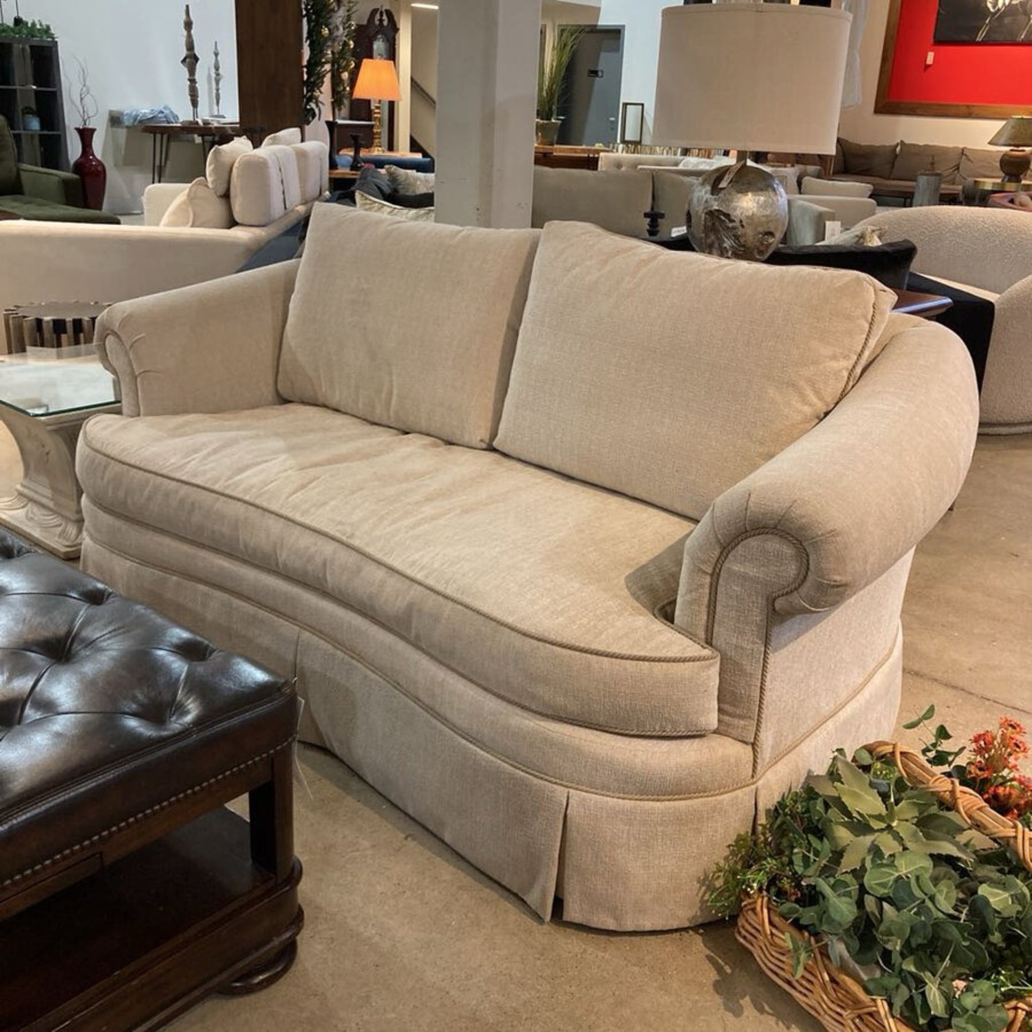 Ethan Allen Two-Seat Rollarm Loveseat - image-2