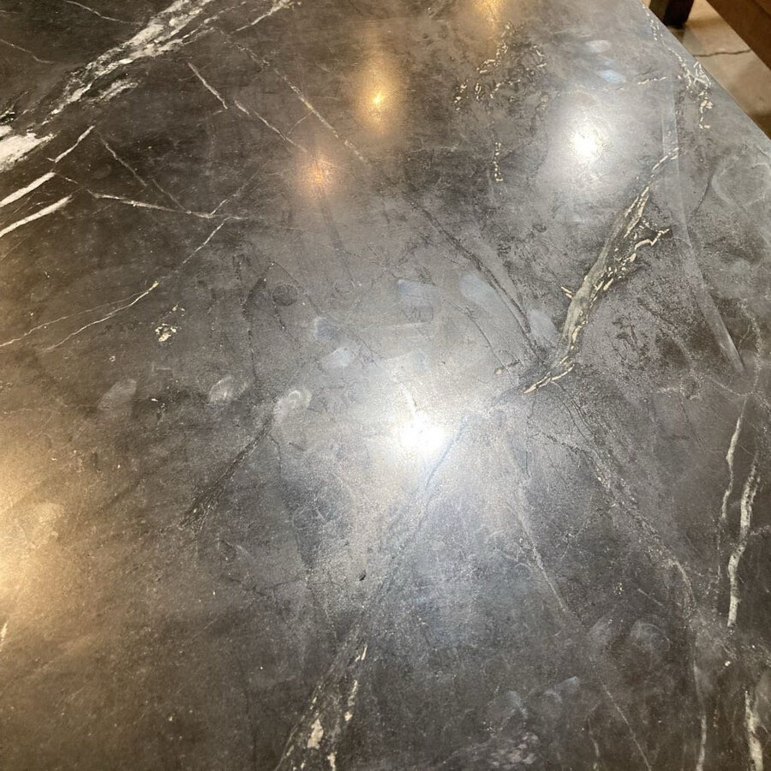 CB2 Harper Black Marble Slab Top Dining Table - image-7