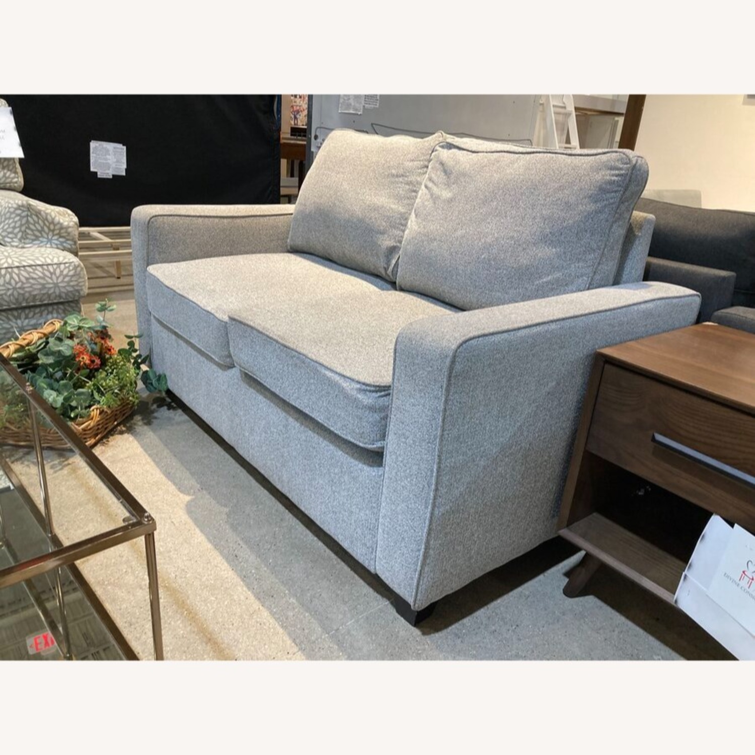 Coaster Brownswood Fabric 2-Seat Loveseat Gray - image-1