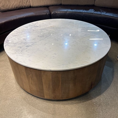 Used Classic Home Josie Marble/Umber Coffee Table for sale on AptDeco