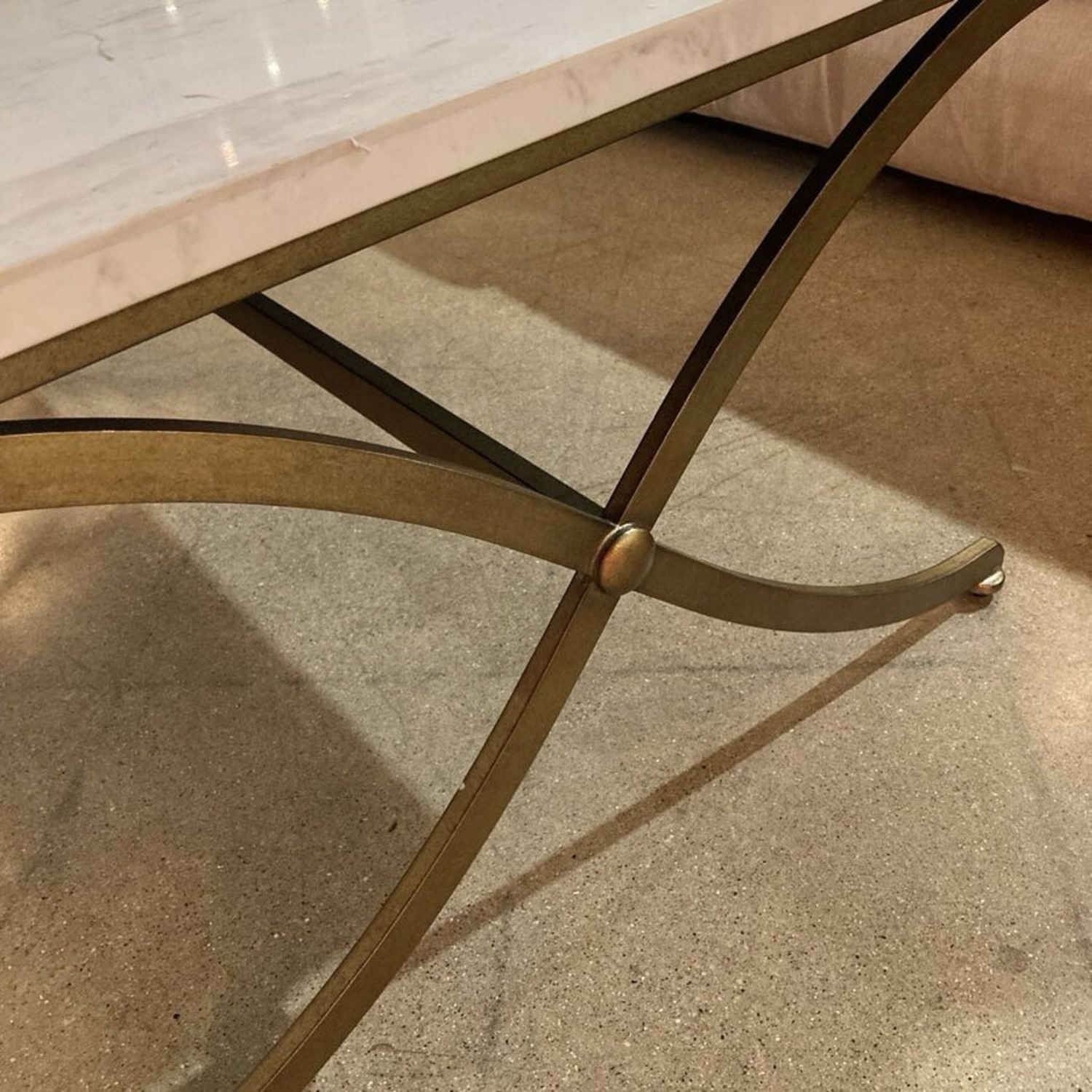 Pamina Marble & Brass Coffee Table - image-9