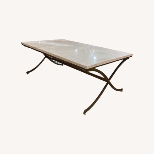 Used Pamina Marble & Brass Coffee Table for sale on AptDeco