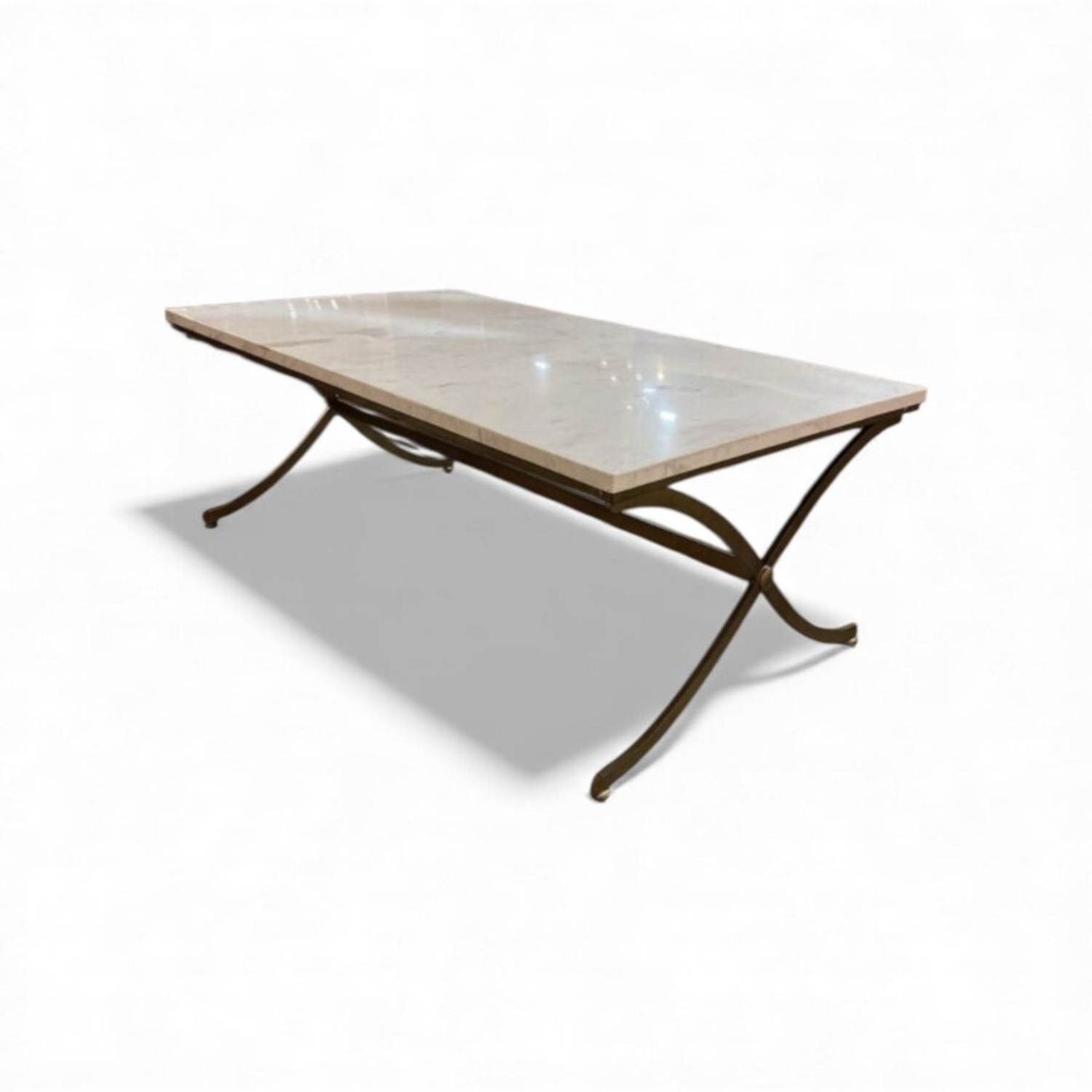 Pamina Marble & Brass Coffee Table - image-0