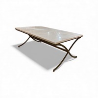 Pamina Marble & Brass Coffee Table