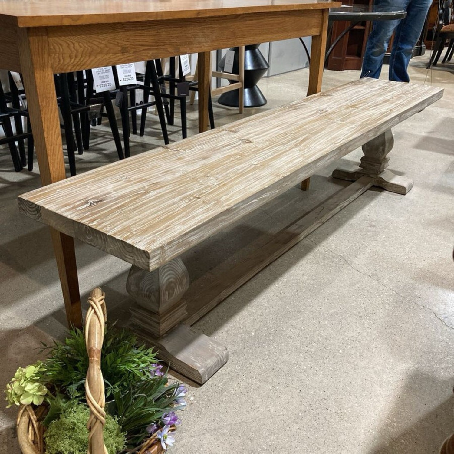 Reclaimed Barnwood Bench - image-1