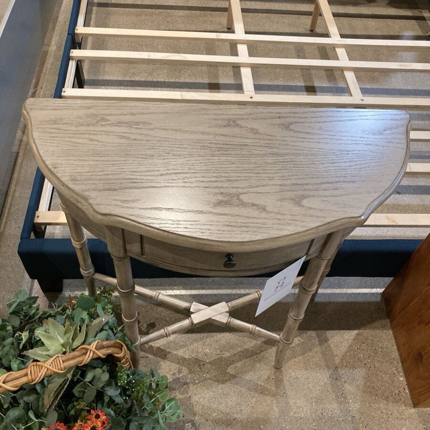 Skilling Driftwood Demilune Console Table - image-4