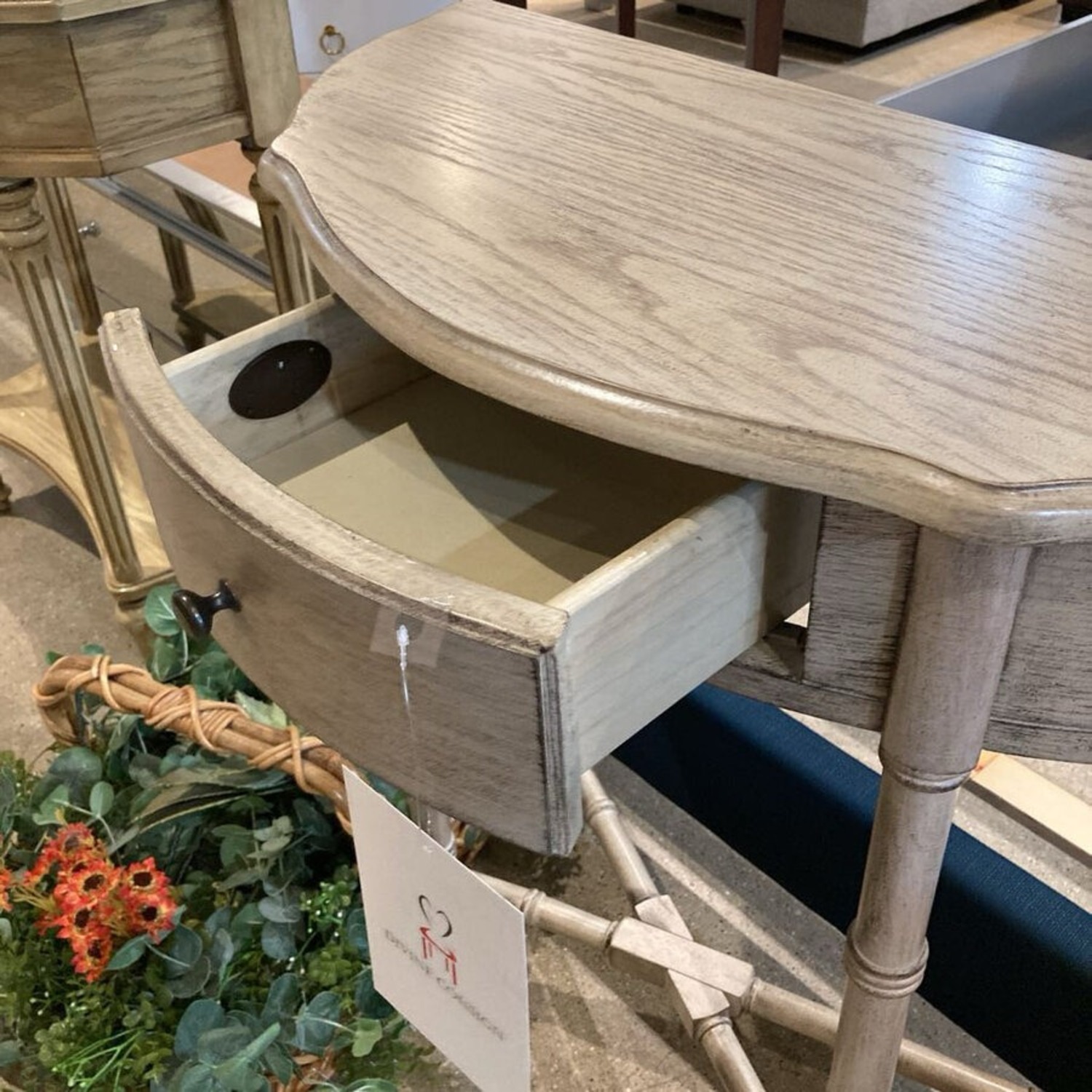 Skilling Driftwood Demilune Console Table - image-3