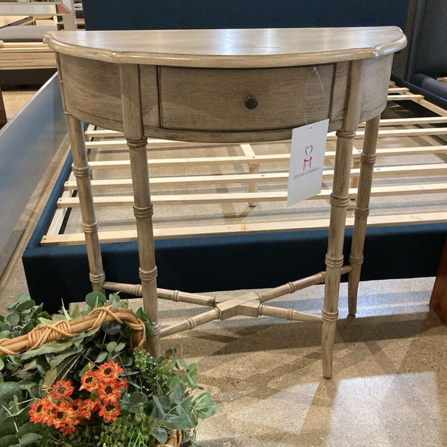 Skilling Driftwood Demilune Console Table - image-2