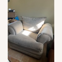 Beige Fabric Armchair