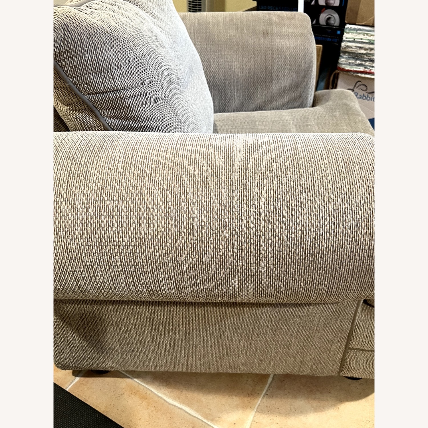 Beige Fabric Armchair - image-3
