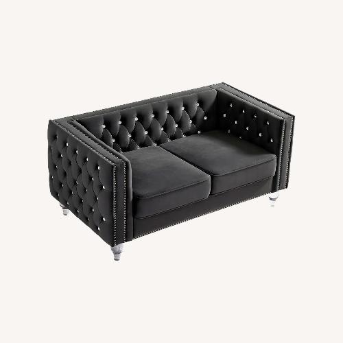 Used House of Hampton Black Loveseat for sale on AptDeco